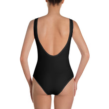 Load image into Gallery viewer, One-Piece Swimsuit black w/ white print