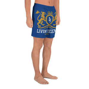 Shorts royal w/ regal print