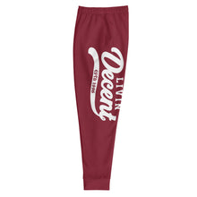 Load image into Gallery viewer, Joggers burgundy w/ white print