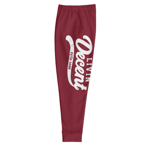 Joggers burgundy w/ white print