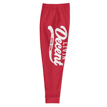 Load image into Gallery viewer, Joggers red w/ white print