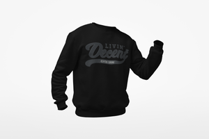 Crewneck Sweater w/ Black Embroidery